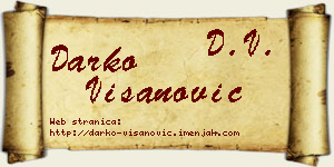 Darko Višanović vizit kartica